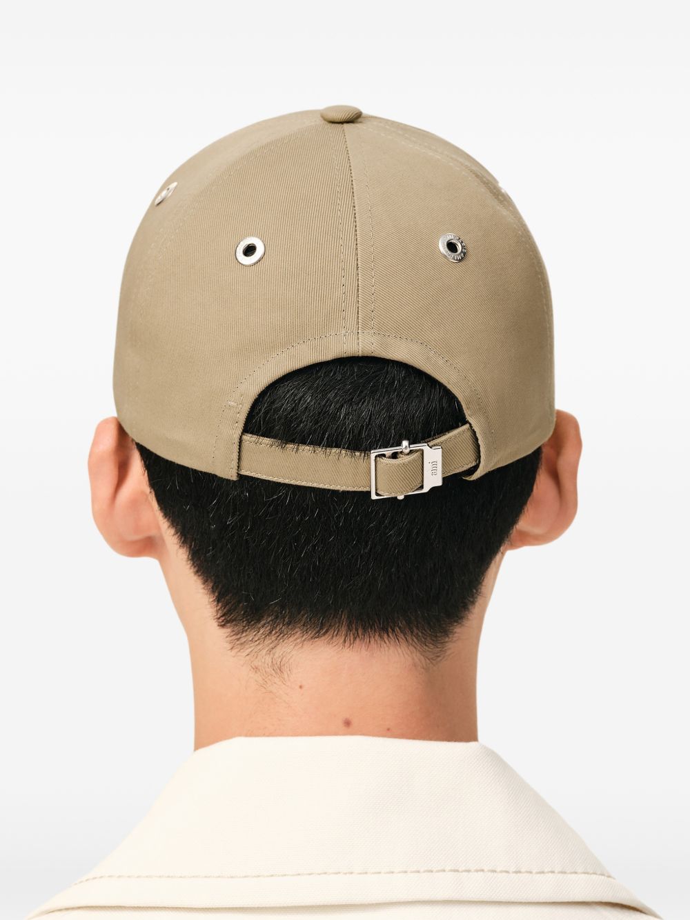 Cappello da baseball con logo in beige Ami paris - unisex 