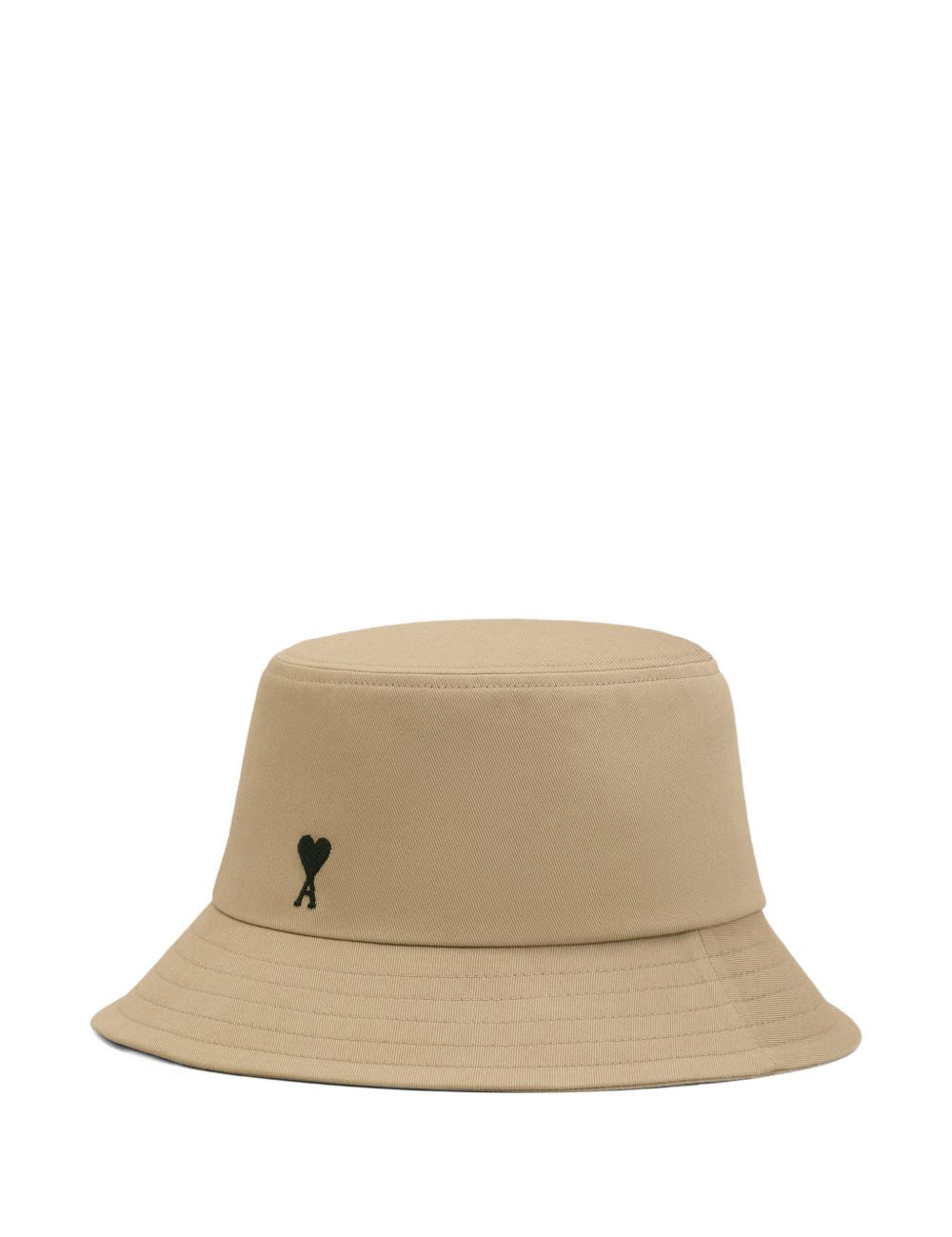 Cappello bucket con logo in beige Ami paris - unisex 
