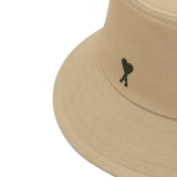 Cappello bucket con logo in beige Ami paris - unisex 