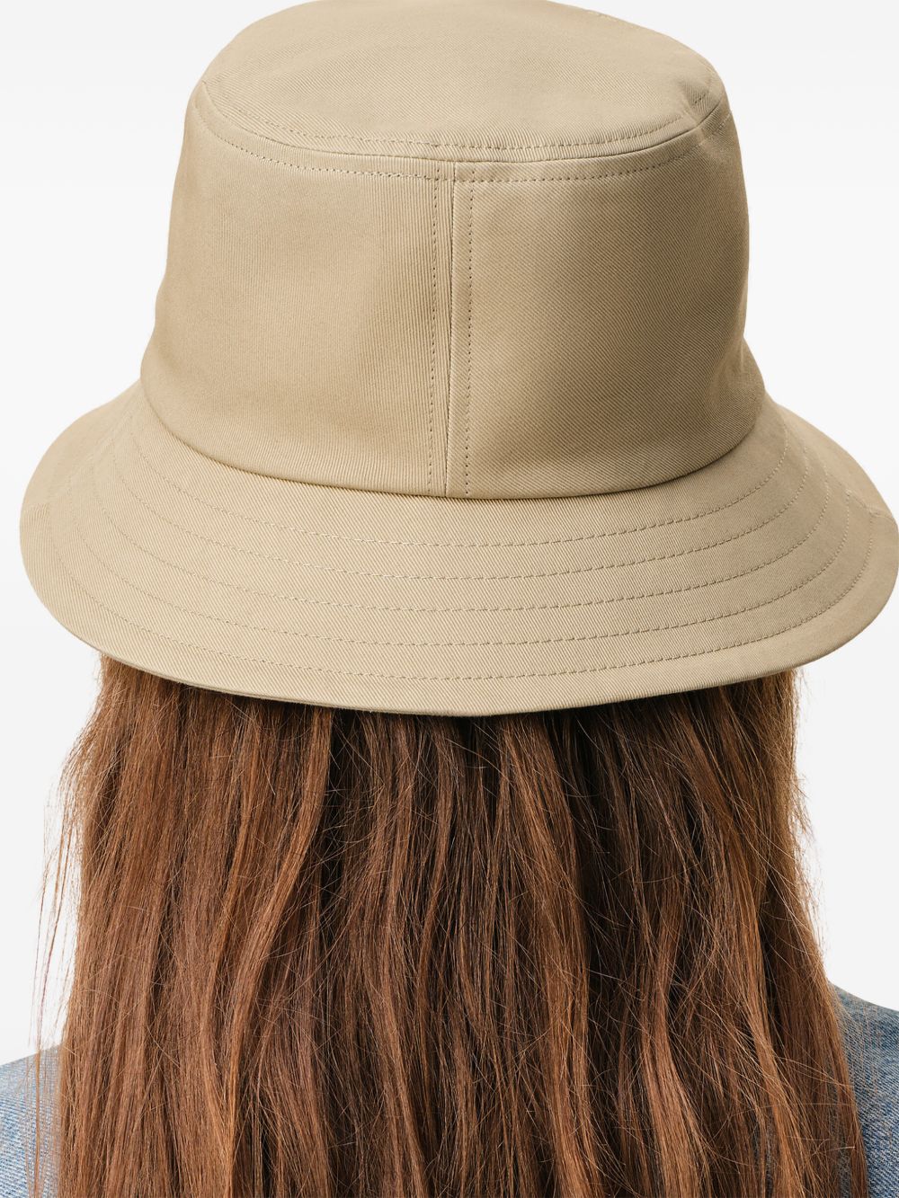 Cappello bucket con logo in beige Ami paris - unisex 
