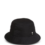 Cappello bucket con logo in nero Ami paris - unisex 
