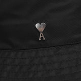 Cappello bucket con logo in nero Ami paris - unisex 
