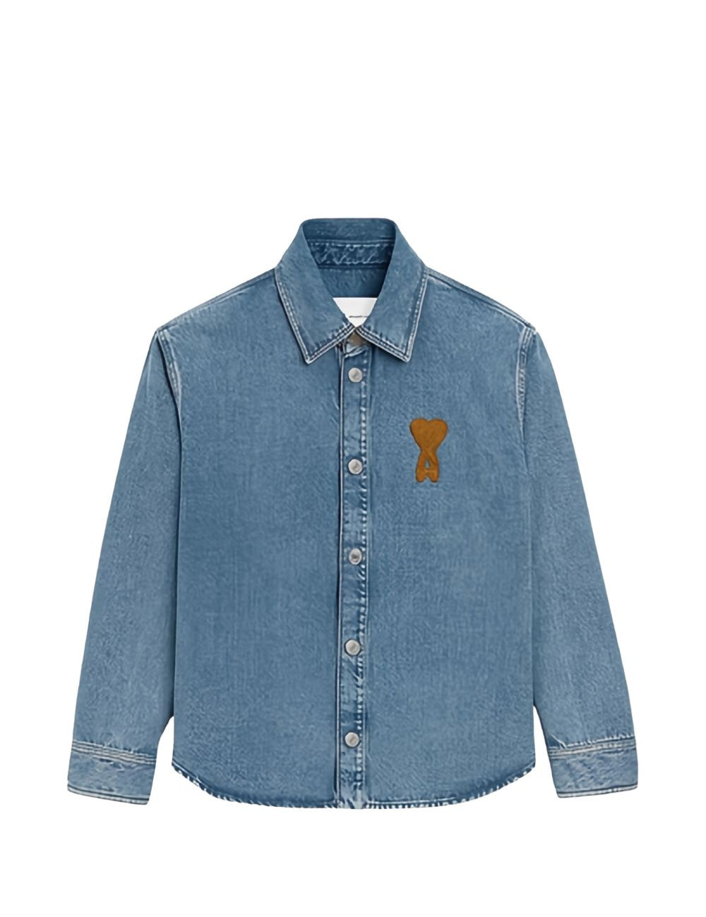 Giacca-camicia ami de coeur in denim blu Ami Paris - uomo 