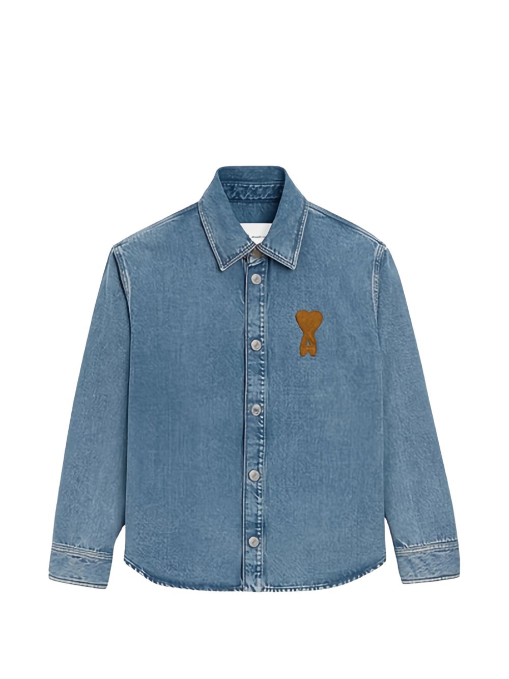 Giacca-camicia ami de coeur in denim blu Ami Paris - uomo 