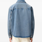 Giacca-camicia ami de coeur in denim blu Ami Paris - uomo 