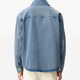 Giacca-camicia ami de coeur in denim blu Ami Paris - uomo 