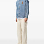 Giacca-camicia ami de coeur in denim blu Ami Paris - uomo 