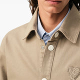 Giacca-camicia ami de coeur in beige Ami Paris - uomo 