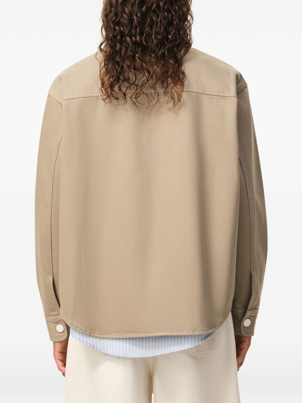 Giacca-camicia ami de coeur in beige Ami Paris - uomo 