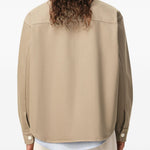 Giacca-camicia ami de coeur in beige Ami Paris - uomo 
