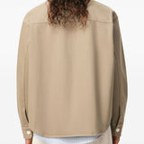 Giacca-camicia ami de coeur in beige Ami Paris - uomo 