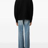 Cardigan Ami de Coeur con ricamo in nero PARIS - unisex 