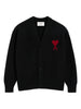 PARIS Ami de Coeur embroidered cardigan in black - unisex