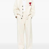 Cardigan Ami de Coeur con ricamo in avorio PARIS - unisex 