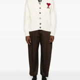 Cardigan Ami de Coeur con ricamo in avorio PARIS - unisex 
