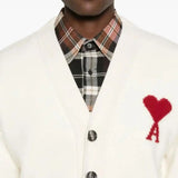 Cardigan Ami de Coeur con ricamo in avorio PARIS - unisex 