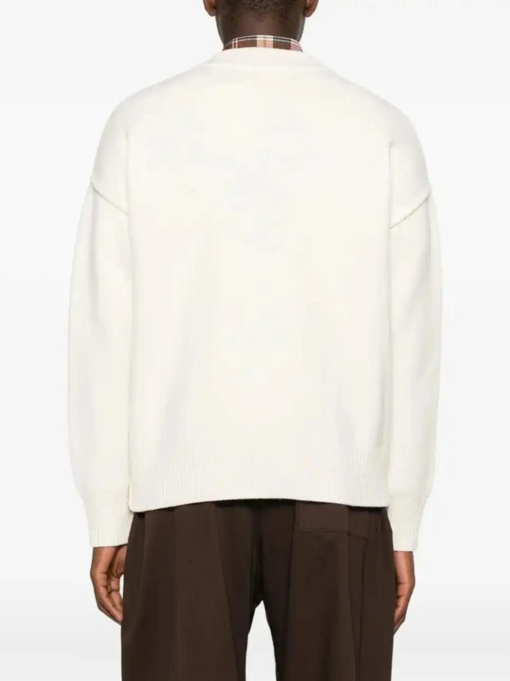 Cardigan Ami de Coeur con ricamo in avorio PARIS - unisex 