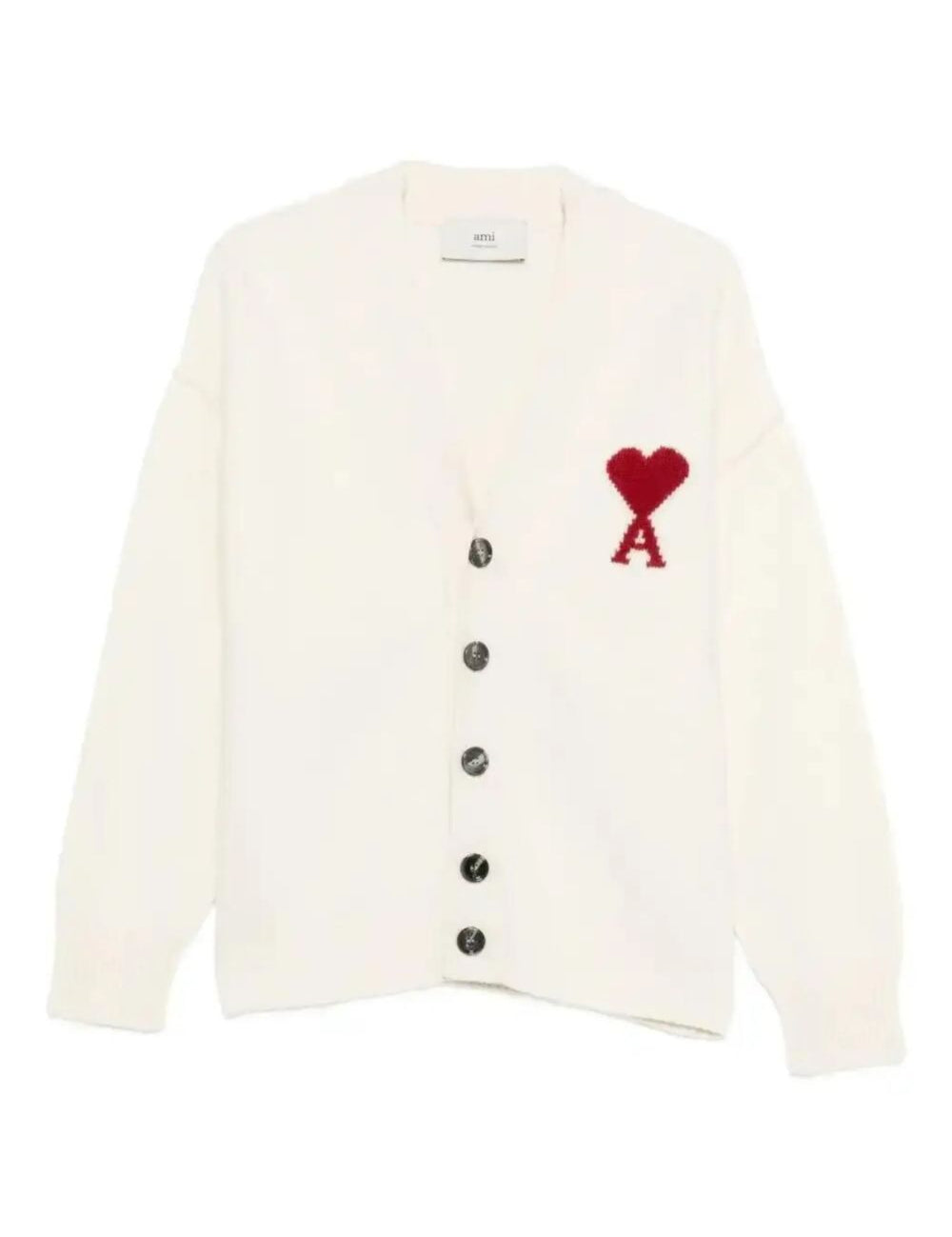 Cardigan Ami de Coeur con ricamo in avorio PARIS - unisex 