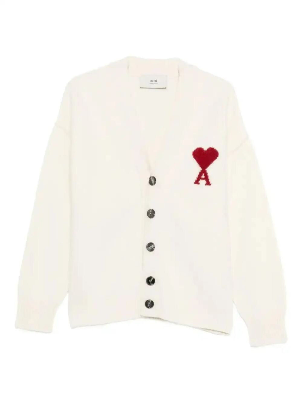 Cardigan Ami de Coeur con ricamo in avorio PARIS - unisex 