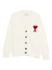 Cardigan Ami de Coeur con ricamo in avorio PARIS - unisex