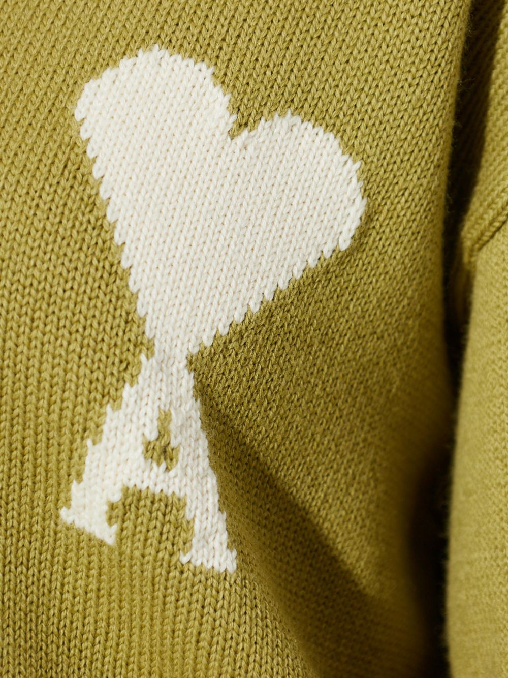 Cardigan ricamato in verde Ami paris - uomo 