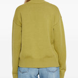 Cardigan ricamato in verde Ami paris - uomo 
