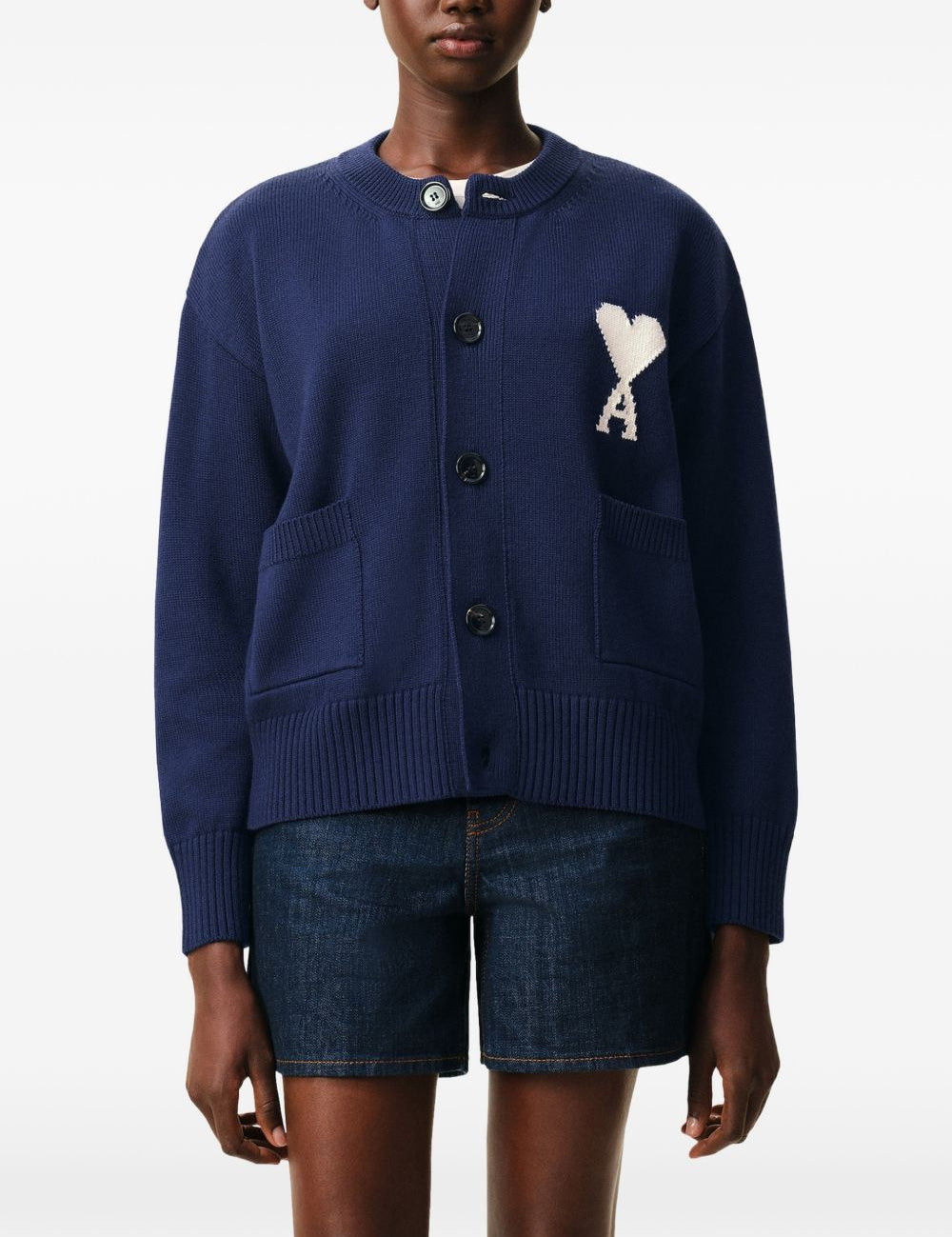 Cardigan ami de coeur in blu Ami paris - unisex 