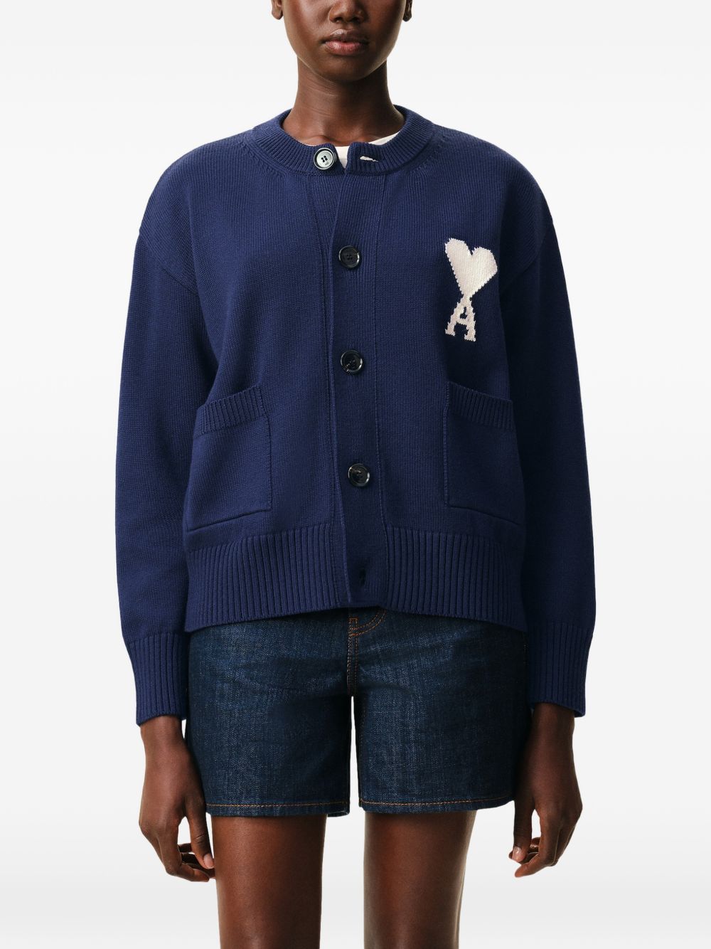 Cardigan ami de coeur in blu Ami paris - unisex 