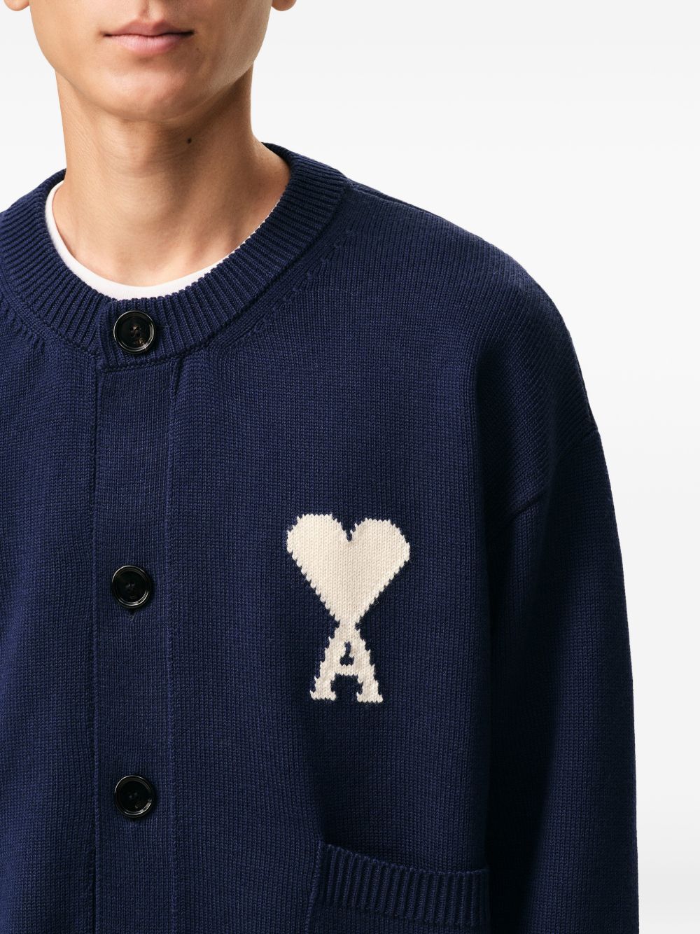 Cardigan ami de coeur in blu Ami paris - unisex 