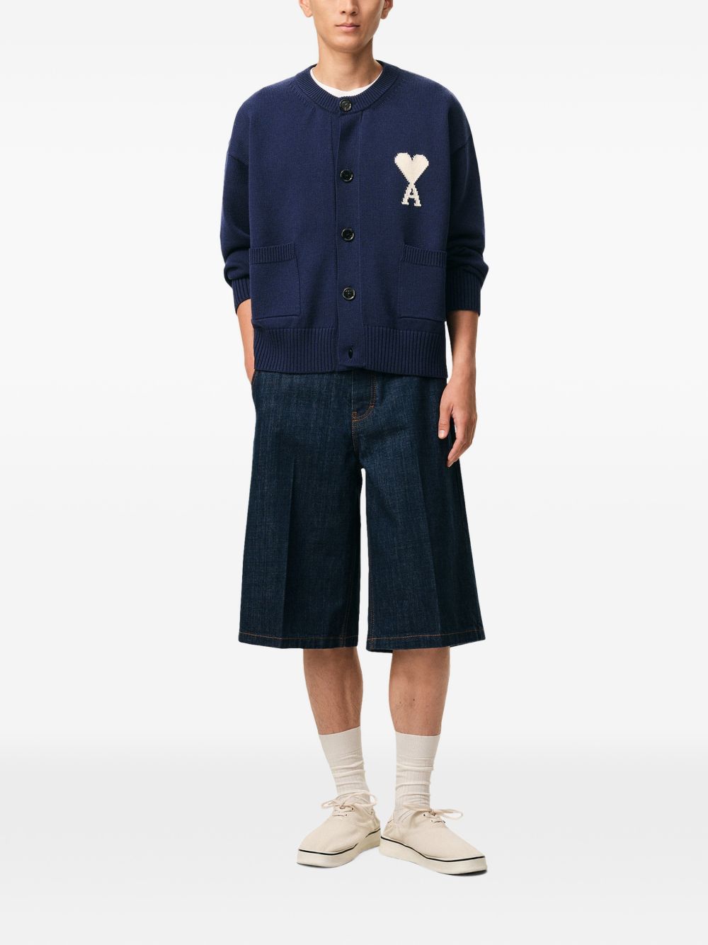 Cardigan ami de coeur in blu Ami paris - unisex 