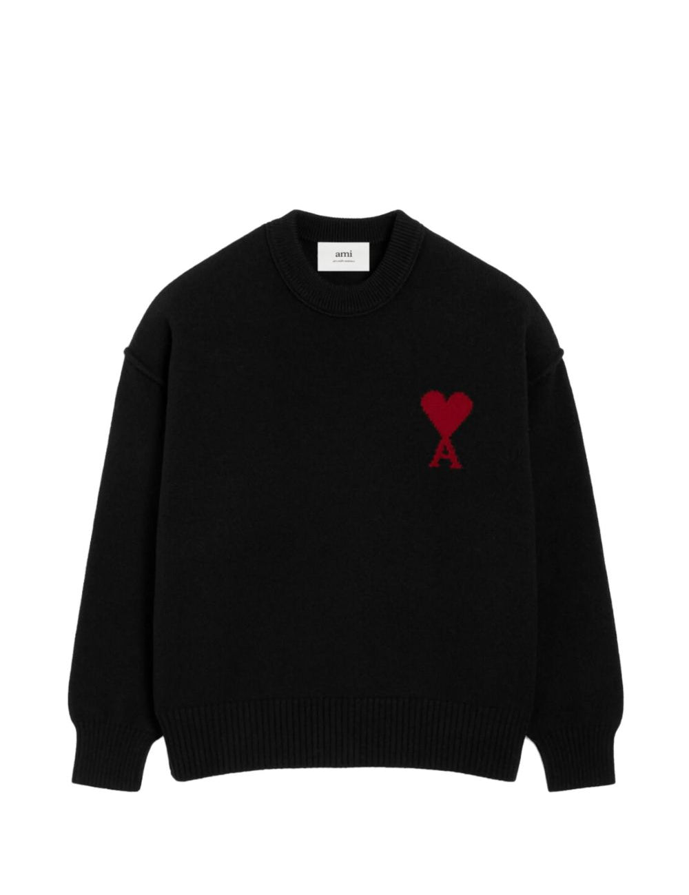 Maglione ami de coeur in nero Ami paris - unisex 