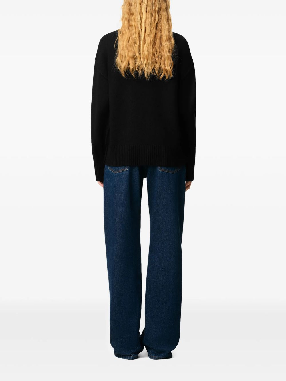 Maglione ami de coeur in nero Ami paris - unisex 