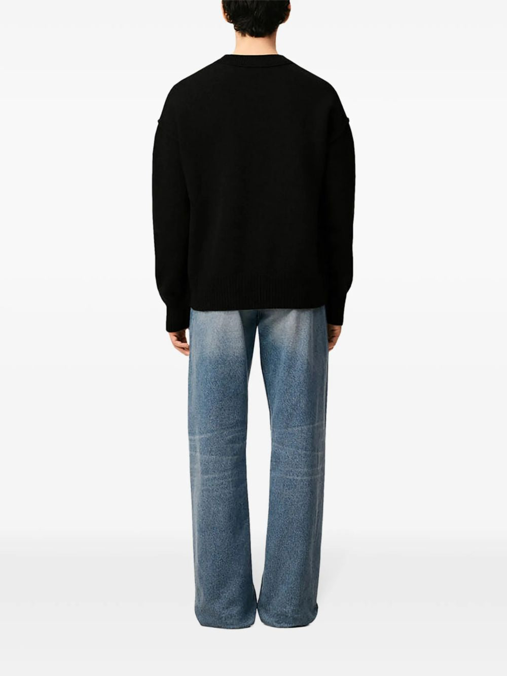 Maglione ami de coeur in nero Ami paris - unisex 