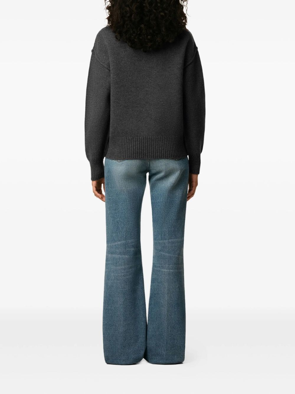 Maglione girocollo in grigio scuro Ami Paris - unisex 