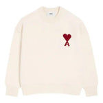 Maglione con logo in avorio Ami Paris - unisex 