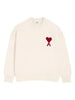 Maglione con logo in avorio Ami Paris - unisex