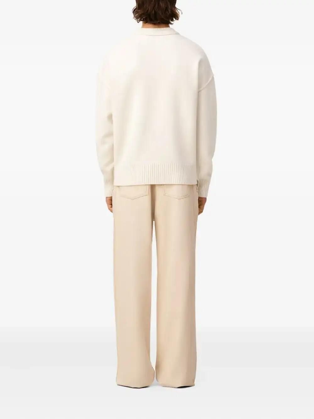 Maglione con logo in avorio Ami Paris - unisex 