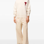 Maglione con logo in avorio Ami Paris - unisex 