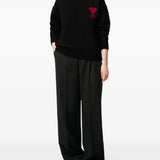 Maglione collo alto con logo in nero Ami Paris - unisex 