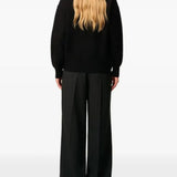 Maglione collo alto con logo in nero Ami Paris - unisex 