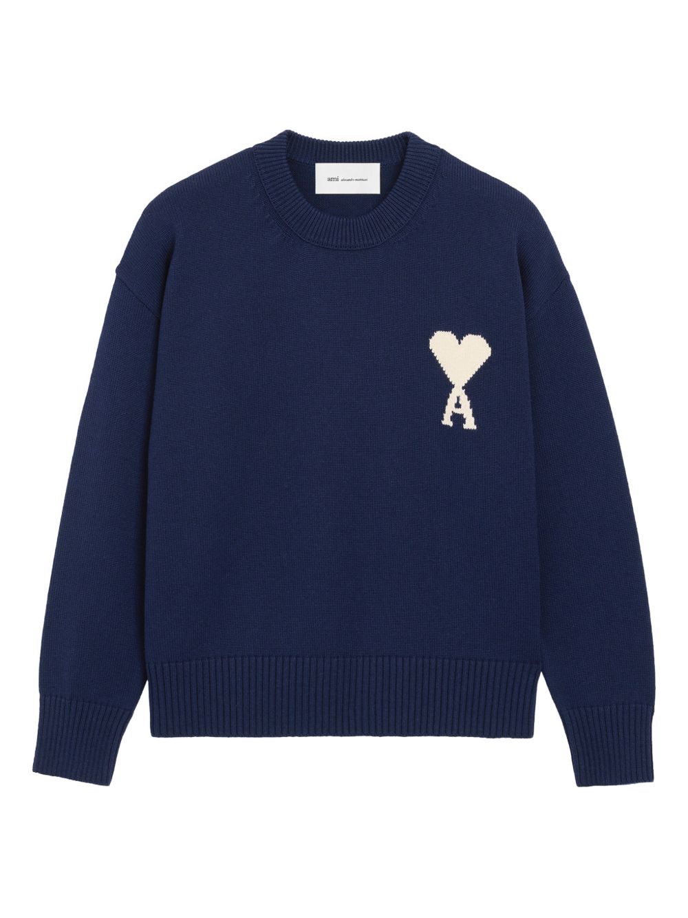 Maglione girocollo in blu Ami paris - uomo 