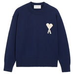 Maglione girocollo in blu Ami paris - uomo 