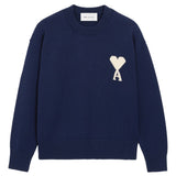 Maglione girocollo in blu Ami paris - uomo 