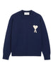 Maglione girocollo in blu Ami paris - uomo