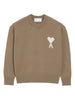 Brown Ami Paris Crewneck Sweater - Men
