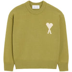Maglione girocollo in verde Ami paris - uomo 