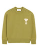 Maglione girocollo in verde Ami paris - uomo