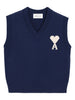 Ami Paris Blue Knitted Vest - Men