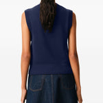 Gilet in lavorazione a maglia in blu Ami paris - uomo 