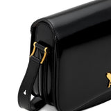 Borsa a spalla con logo in nero ami paris - unisex 